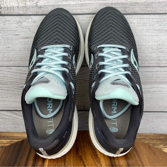 Saucony Triumph 18 Charcoal Grey Sky Blue Running Shoe S10595-40 Women’s Size 10 - Picture 10 of 12